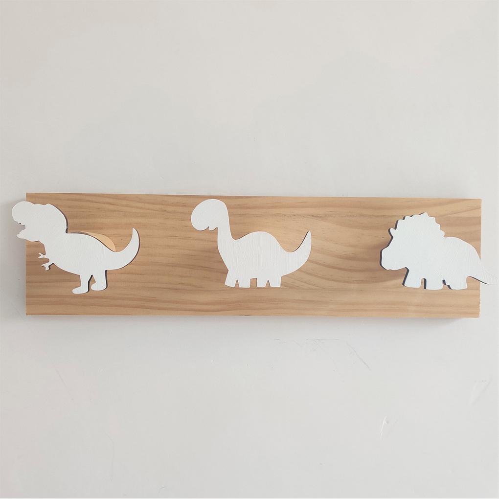 Dinosaur Coat Hooks Suitable For Any Decor Easy To Install Wood Decorative Animal Dinosaur Wall Hook