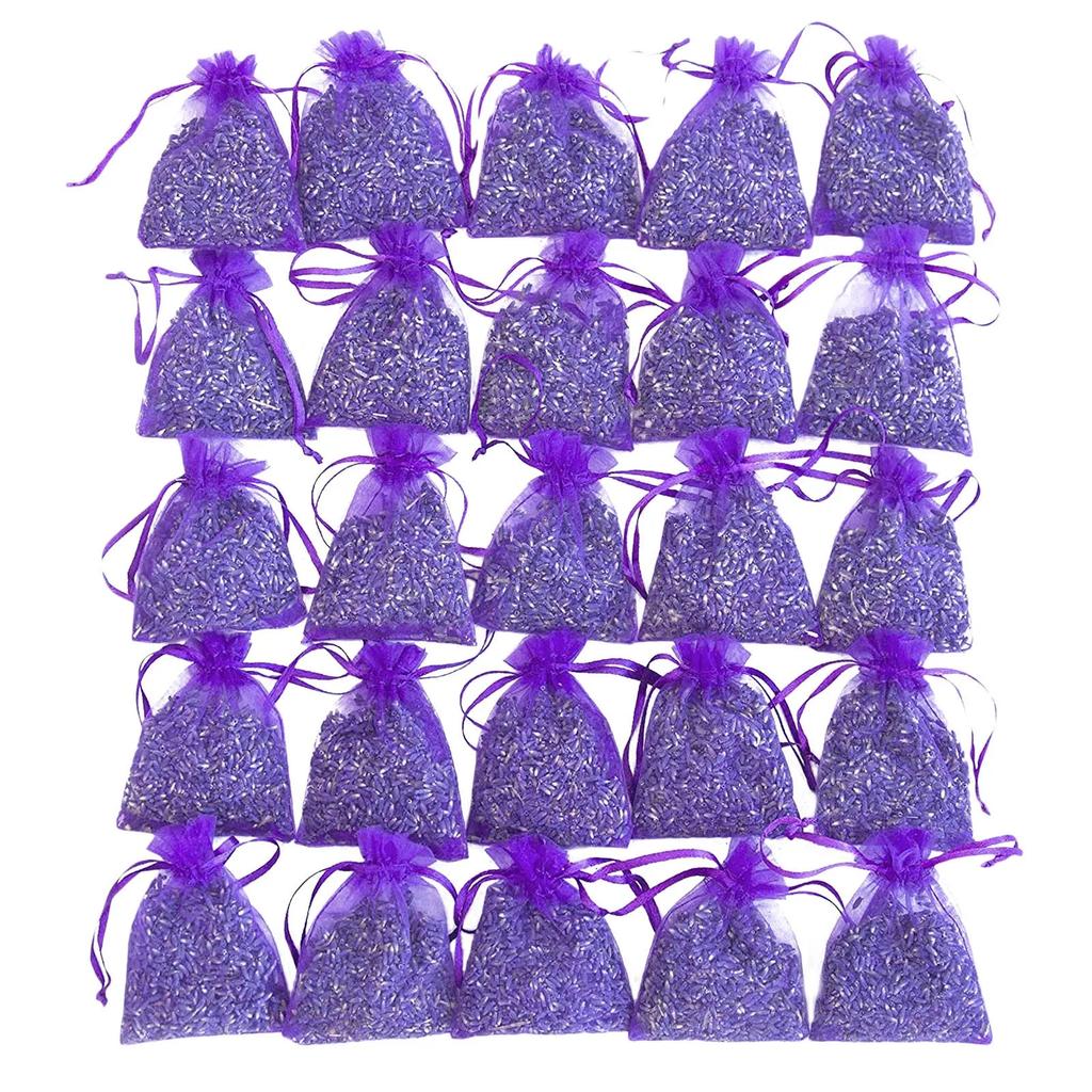 25pcs Sachets Dried Lavender Flower Moth-Proof Agent Lavender Dried Flowers Lavender Sachets For Drawers And Closets Fragrance