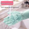Magic Silicone Dishwashing Gloves - Durable, Waterproof Rubber Kitchen Gloves for Women, Household Cleaning, Scrubber, Dishwashing.
