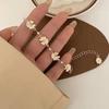 Bracciale da Donna Piccola Perla Sintetica Catena Dorata di Estensione Temperamento Elegante Lega Fiore Bianco Charme Braccialetto da Donna Gioielli alla Moda