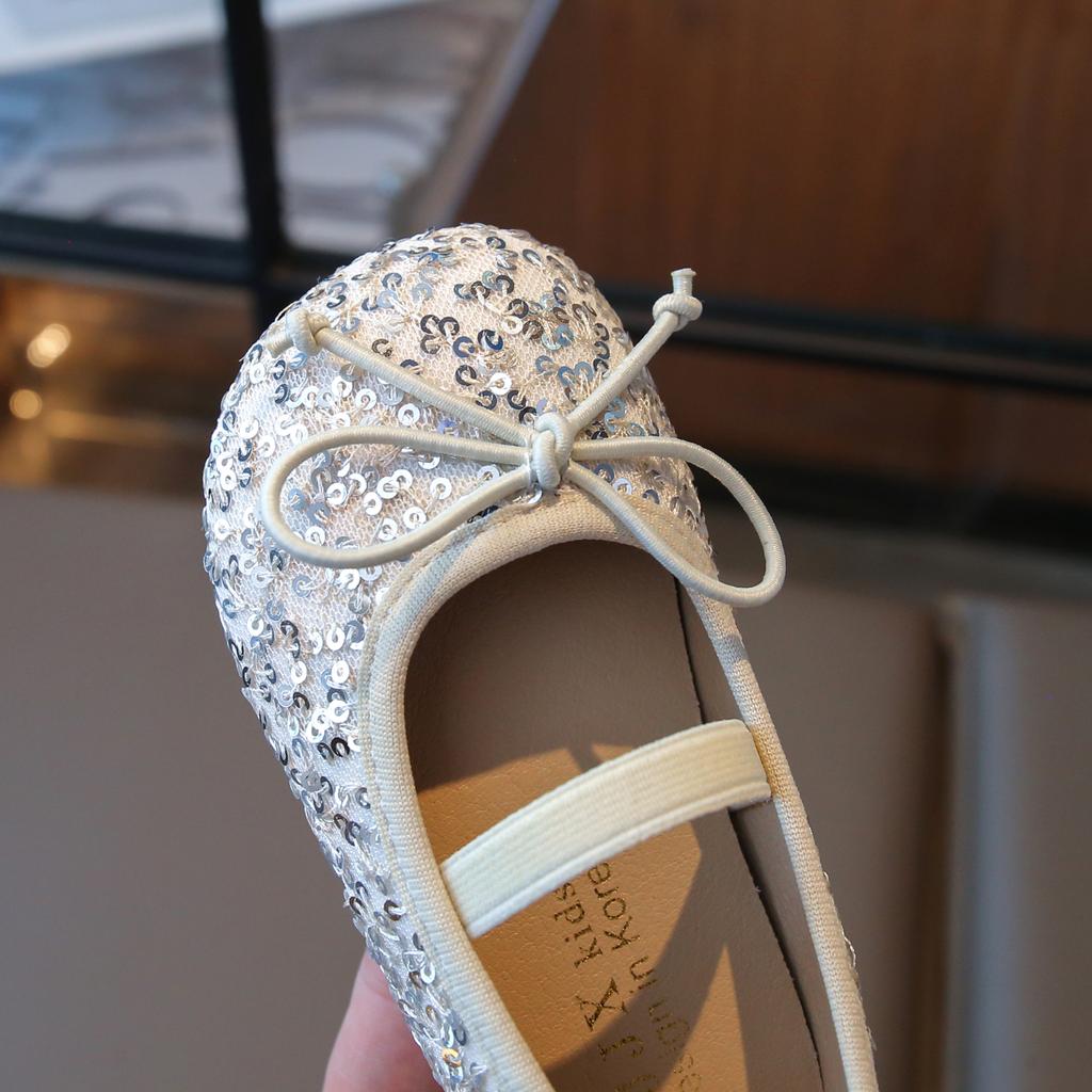 Baby Girls Summer Kids Princess Sandals Casual Lightweight Fashion Sequins Elegant Soft Party Bow Flat Children Walking Shoes