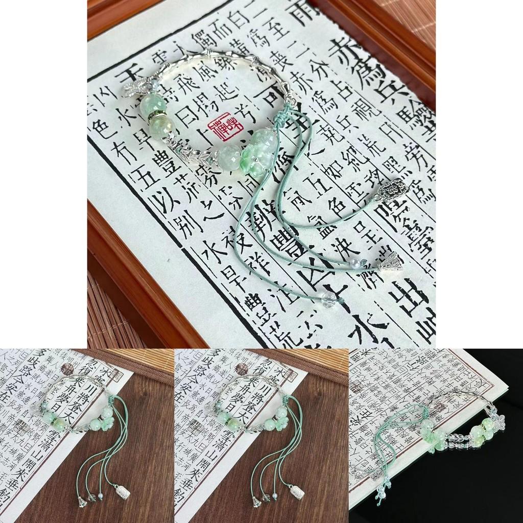 Trendy Summer 2024 Green Beaded Butterfly Bracelet Unique New Chinese Style Jewelry