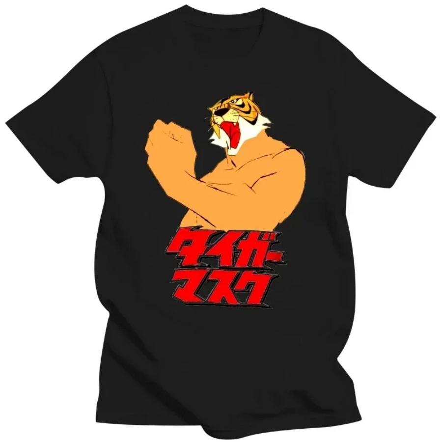 

Printed Men T Shirt Cotton tshirts O-Neck Short-Sleeve Tiger Mask Women T-Shirt XXXXXL чорний