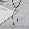 Sterling Silver Bowknot Princess Necklace - DIY Women's Creative Gift for Qixi Valentine's Day