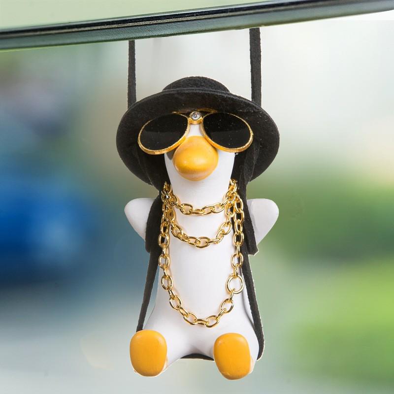 Creative Swinging Duck Car Ornament for Interior Decoration