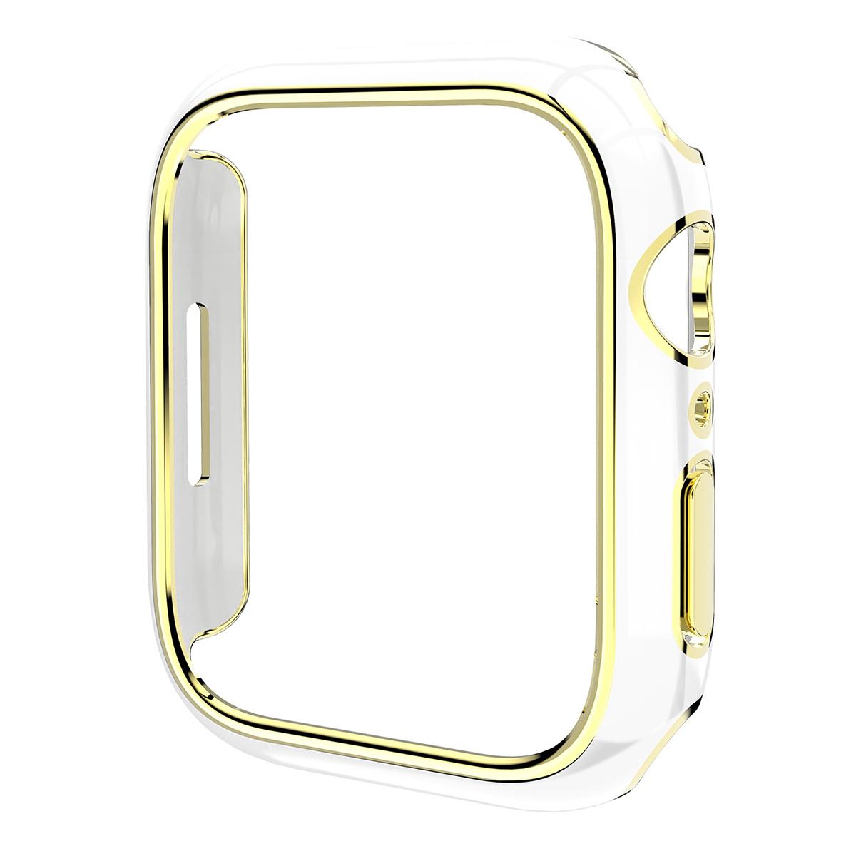 

Purchasing For Apple Watch Series 9 / 8 / 7 45mm Watch Case Quick Release Electroplating PC Watch Cover - Green / Rose Gol біле золото кольору
