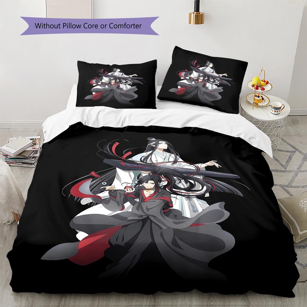 Grandmaster Pattern Bedding,Quilt Set Quilt Cover Pillowcase Home Birthday Gift (1 * duvet cover + 2 * pillowcase, without core)