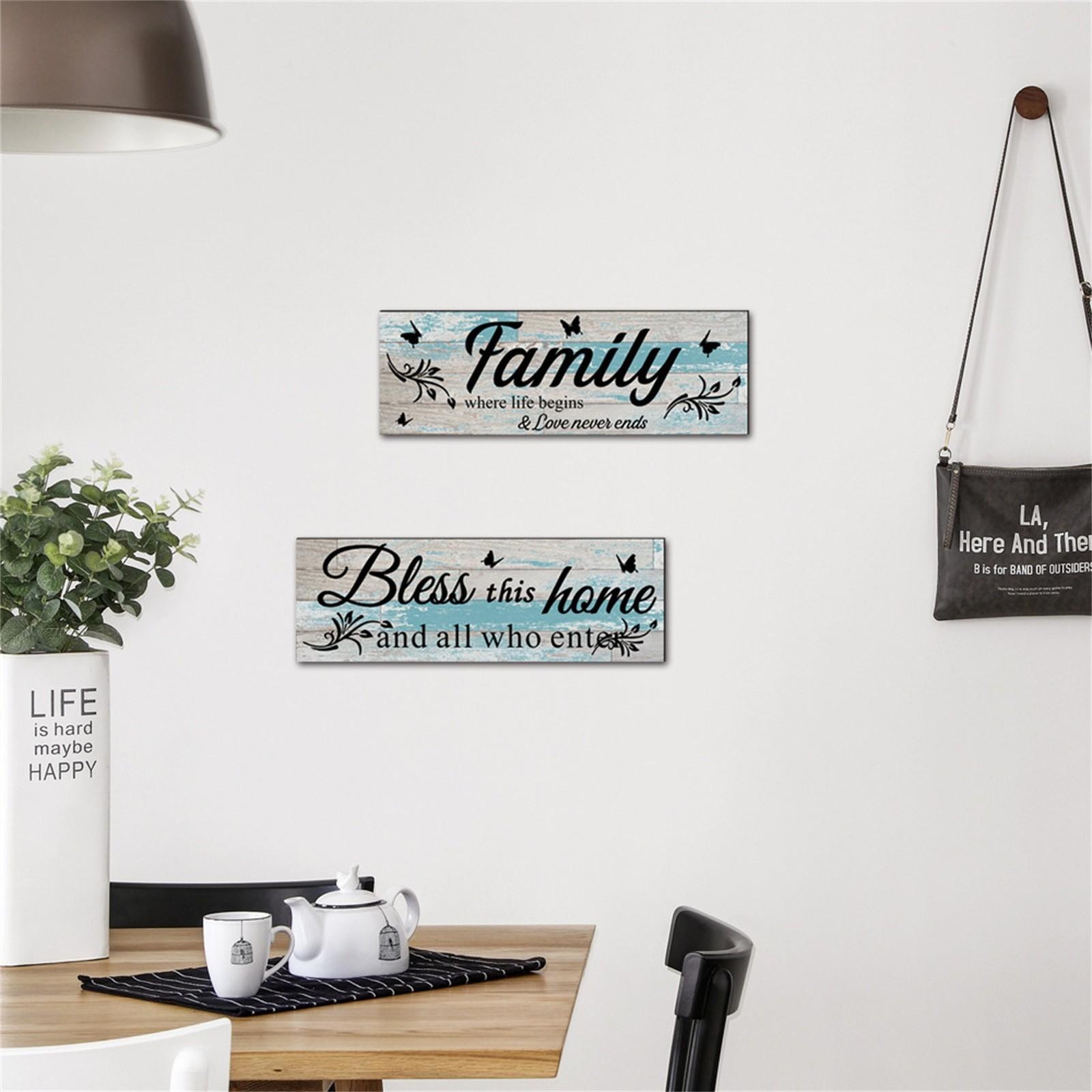 

Деревянные вывески для дома, семейного настенного художественного декора для спальни, гостиной, офиса, домашнего декора One Size синий