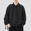Herbst und Winter Neu Revers Poloshirt Pullover Herren Trendmarke Schlichtes Japanisches Vielseitiges Oberteil