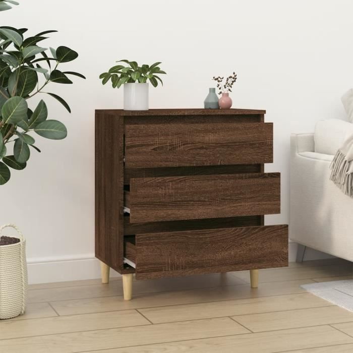 823047 vidaXL Buffet Brown Oak 60x35x70 Cm Engineered Wood