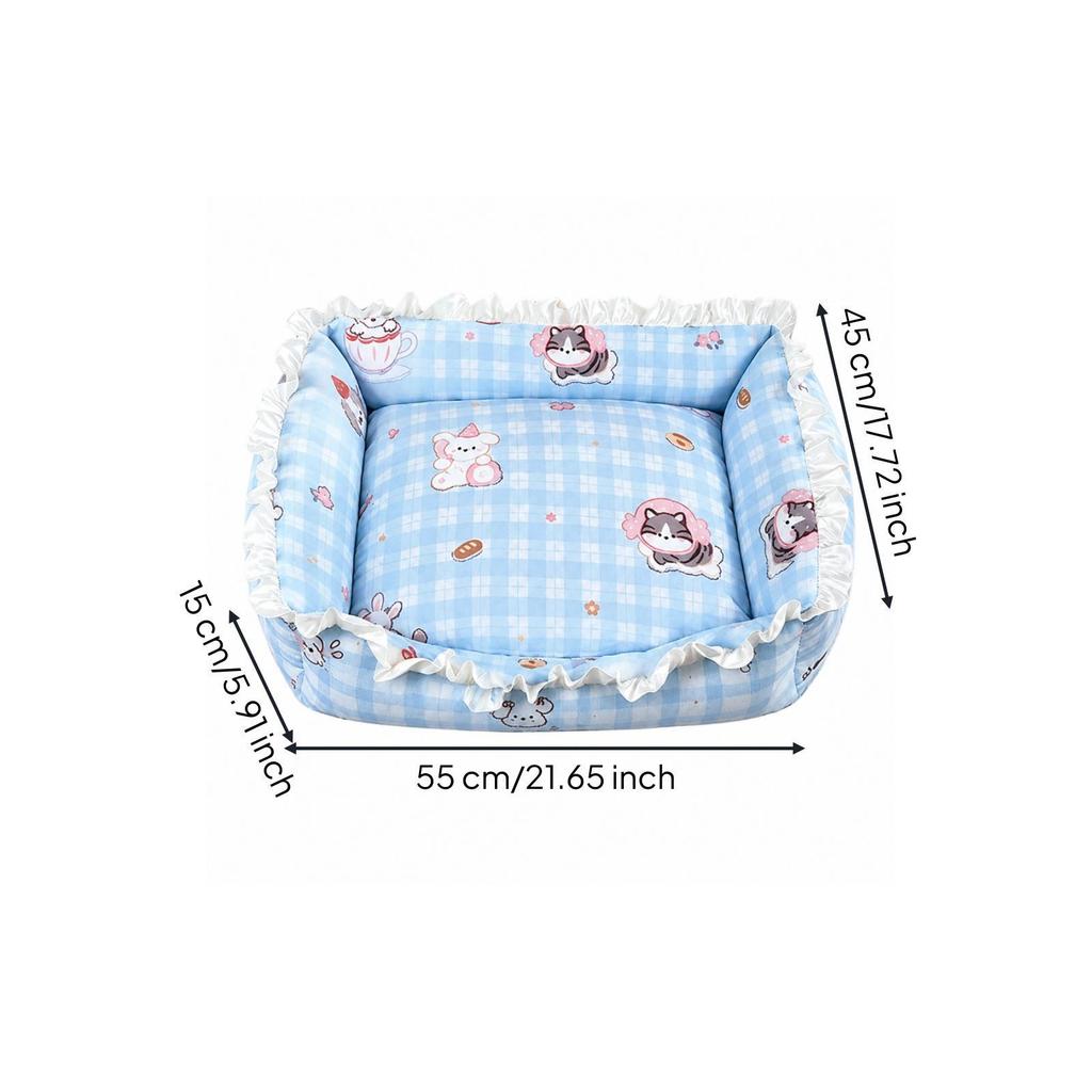 Soft Pet Bed with Raised Sides Cozy for Everyday Napping