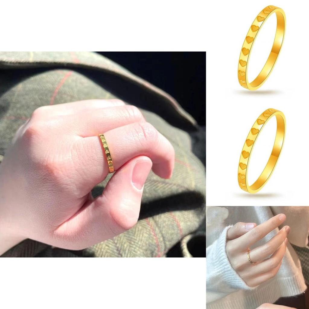 Chic Gold Plated Heart Ring Perfect For Gifts On Special Occasions And Celebrations