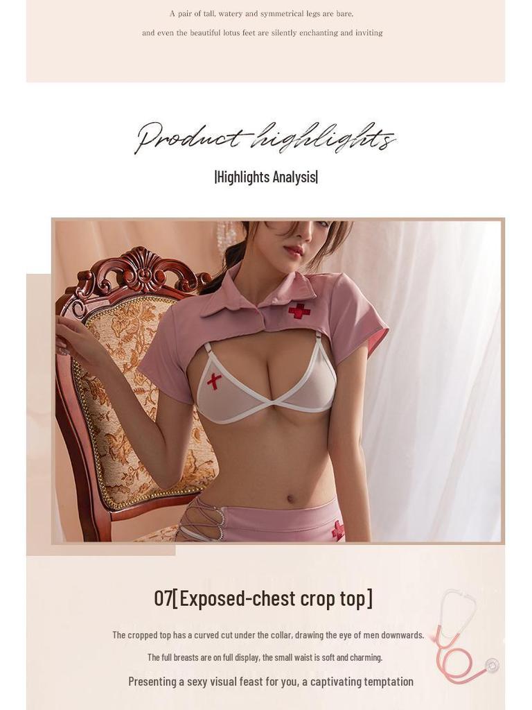 Seductive Nurse Lingerie Set: Sexy, Sheer, and Removable Robe