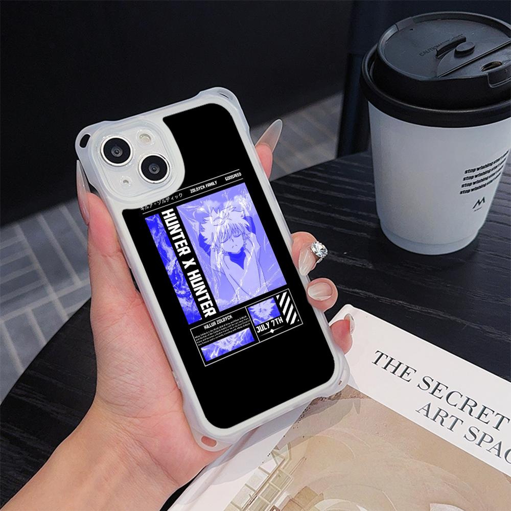 

Чехлы для телефонов Ae82 Hunter X Hunter с рисунком в стиле аниме для iPhone 16 15 14 13 12 11 Pro Max 7 8 Plus XR с ремешком на запястье, защитным шнурком для углов, задней крышкой for iPhone 16 Pro Max