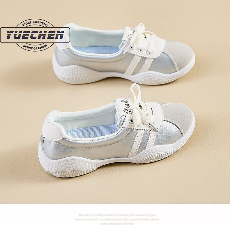 

2025 autumn new breathable female student Korean version of dad shoes light mouth flat heel low top wear-resistant sports and leisure board shoes 40
