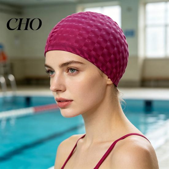 Stretchable Swim Cap Adults Water Resistant Cap, Short Long Hair Swimming Hat, Non-slip No Tight Men Women Bathing for Pool, Beach, Lake