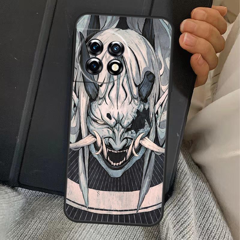 Samurai Oni Mask Case For OnePlus 11 10 9 8 Ace Pro 11R 9RT 10T 8T OnePlus Nord N20 N10 2T CE 2 Lite Cover