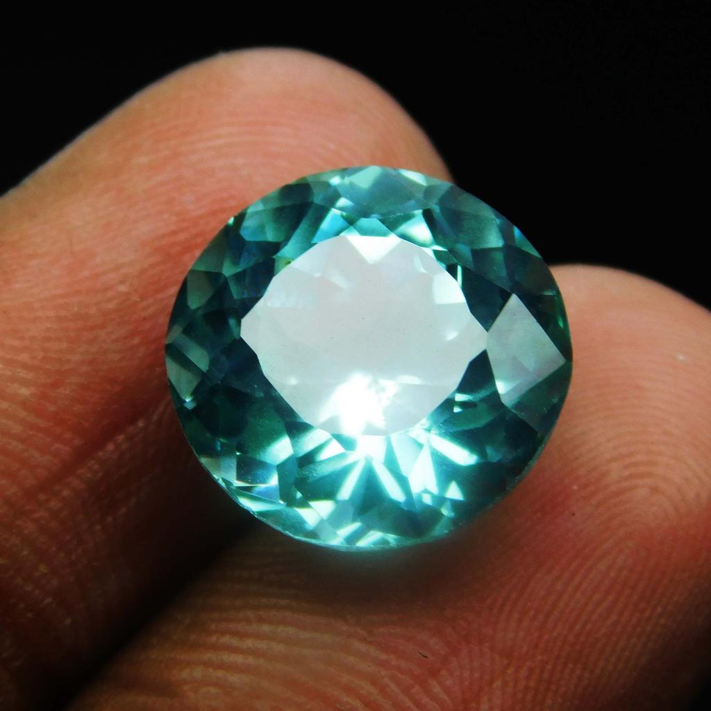 8.85 Ct Natural Montana Sapphire Round Cut CERTIFIED Loose Gemstone Bluish Green A-2830