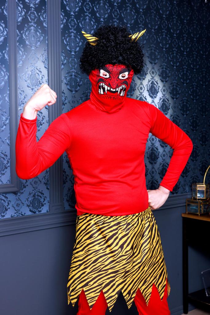 Clearstone Cosplay Halloween Setsubun Scary Red Oni Red Men's