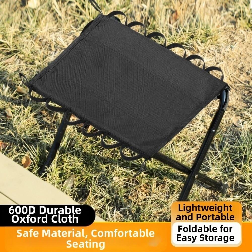 Compact Design Camping Stools Heavy Duty Fishing Chair Small Folding Foot Stool  Outdoor Camping
