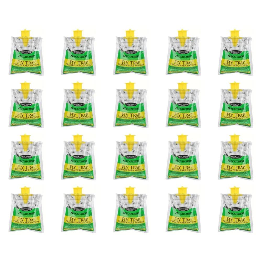 Trappola per mosche sospesa all'aperto Cacciatore di mosche naturale pre-esca Monouso Stalla per cavalli Ranch Cattura mosche Borsa per attirare mosche Strumento repellente per mosche da fattoria