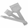 3pcs European 2+5+9 Prongs Leather Punch Tool Leathercraft Pricking Chisel (3mm)