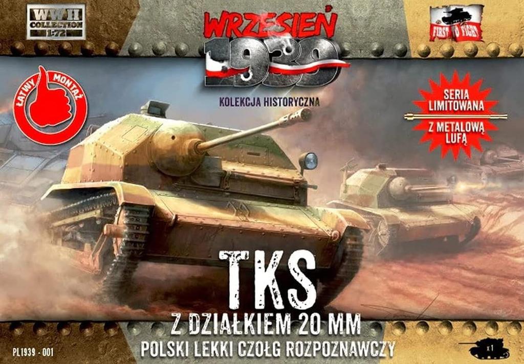 FTF 1/72 Scale Polish TKS Small Tank with 20mm Gun, Plastic Model Kit PF72001 (Tank)