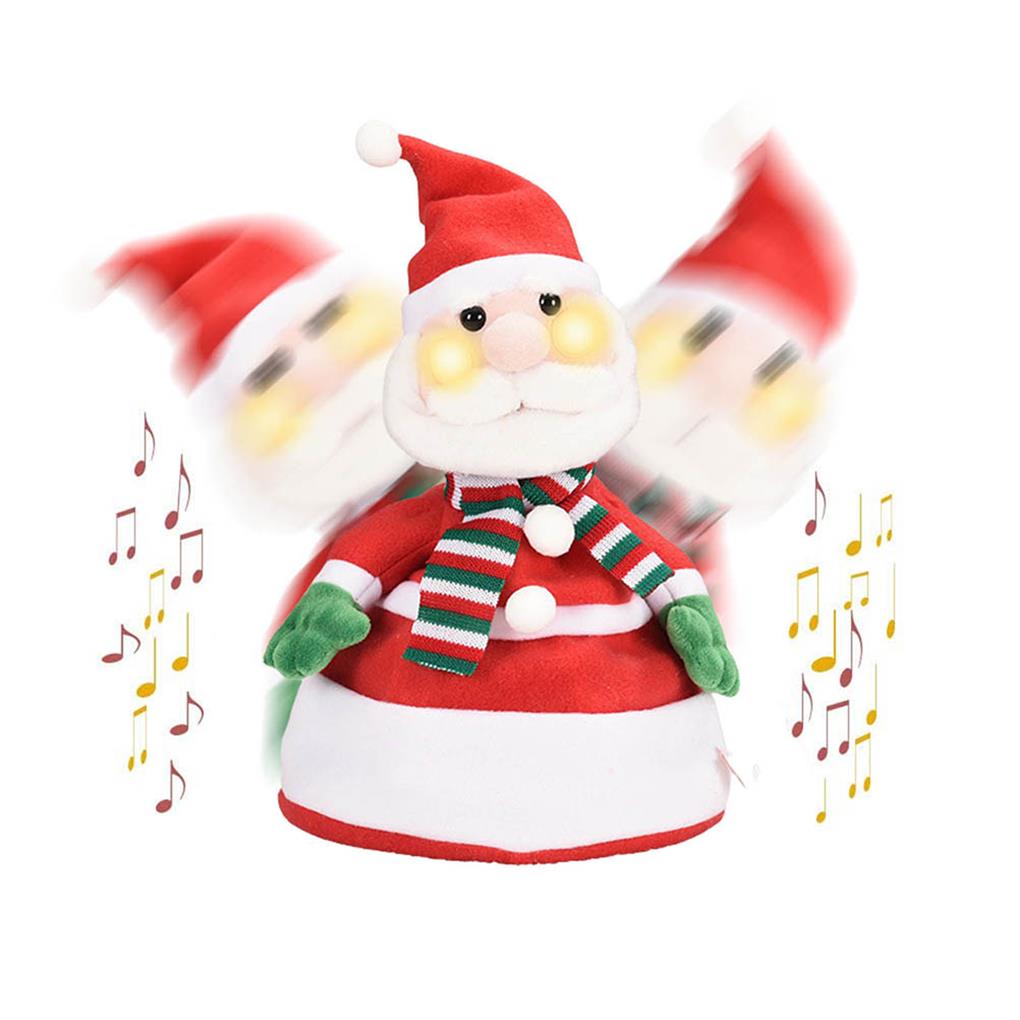 Xmas Doll Hat Cartoon Electric Outdoor Plush Toy Stuffed Animals Singing Dancing Hats Adults Christmas Gift New Party