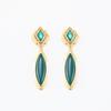 Qingdao Jewelry Elegant Emerald Green Teardrop Tassel Earrings - New Chinese Ethnic Style for Women