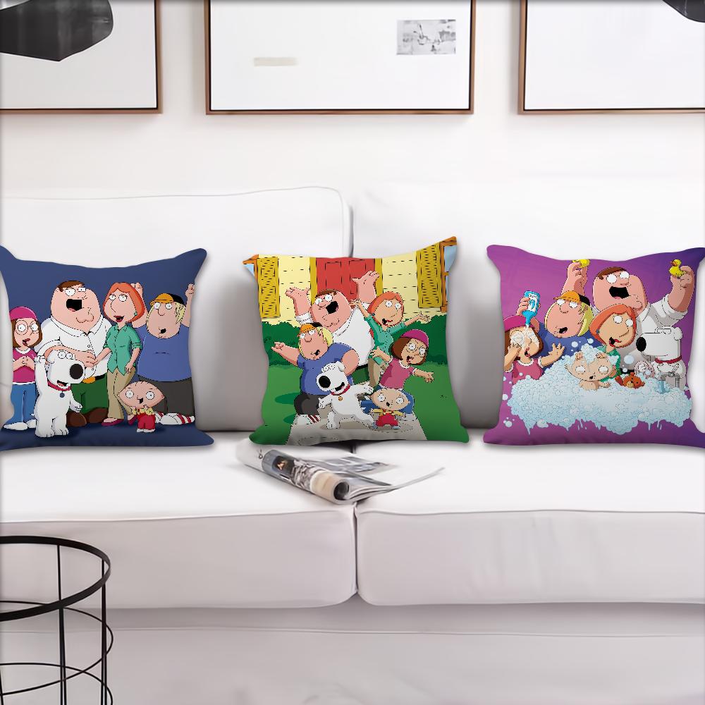 Tecknad Rolig F-Familjens Killar Kuddfodral Kuddöverdrag Hem Soffa Vardagsrum Dekoration Kontor Bil Nordisk Enkelhet