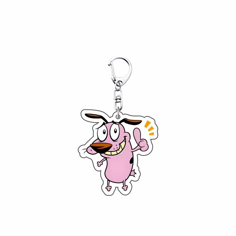

Cartoon Courage the Cowardly Dog 6 cm Acrylic Cute Expression Pack Keychain Backpack Hanger Decoration Collection Fan Gift 6 cm