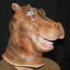 Masque tête d'hippopotame, masque de fête amusant en direct