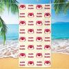 Cute Strawberry Bear Beach Towel Microfiber Printed Children'S Trumpet Cartoon Bear Beach Towel