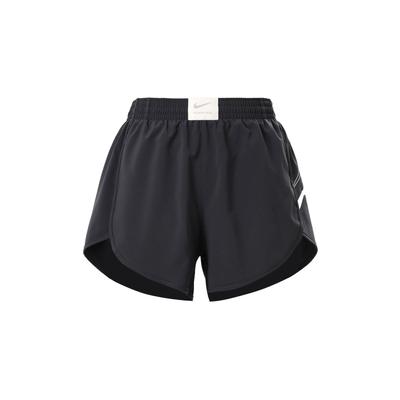 Schnelltrocknende Atmungsaktive Logo-Print Schnürung Lässige Fitness-Shorts Damen Shorts Schwarz DD5972-045