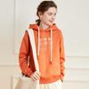 Bailuyu Women's Autumn/Winter Fleece-Lined Hooded Sweatshirt with Heart Embroidery