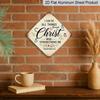 2D Flat, 1pc Vintage Christian Themed Aluminum Sign, English Bible Verse Wall Art, Rustic Aluminum Plaque, Suitable for Church, Study, Living Room
