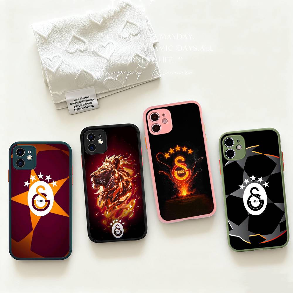 Fotbalový tým Galatasaray Pro Silikonový matný kryt na telefon Pro iPhone 16 Pro Max 15 14 13 12 11 X XS MAX