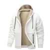 Men's Autumn and Winter Hooded Plus Velvet Thickened Lamb Fleece Cardigan Sweater Plus Size Men's Jacket