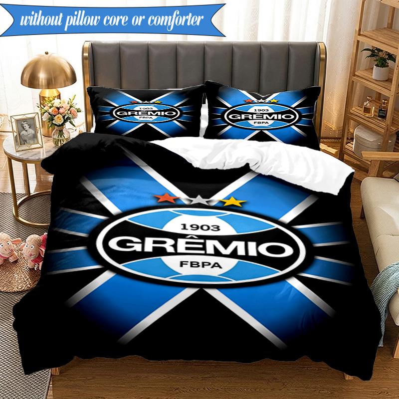 3PCS Grêmio FBPA Printed Soft Bedding Set,Including 1pc Duvet Cover And 2pcs Pillowcases Perfect for Bedroom, Dormitory, Fan Gift