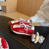 Retro Forrest Gump Training Shoes Women's Platform Flower Stray Shoes 2025 New Breathable Versatile Casual Sports Jogging Shoes