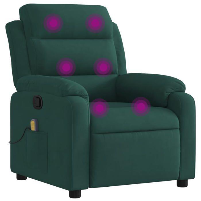 VidaXL Fauteuil de Massage Inclinable, Chaise avec Repose-pieds, Siège avec Dossier et Accoudoirs Salle de Séjour, Moderne, 373513