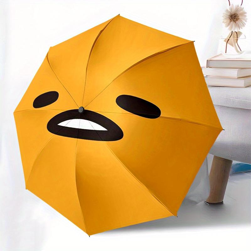 1pc Gudetama Egg Character Umbrella with Plastic Handle,Suitable for All Seasons Home Travel Outdoor UmbrellaM920