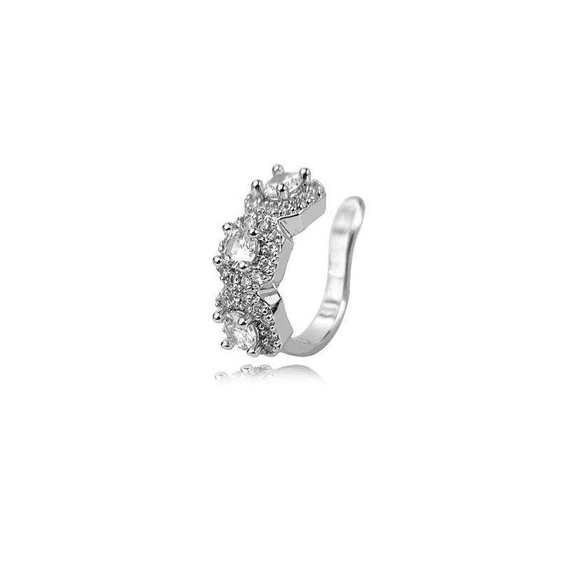 

Gizou Wang Anyu Same Style Cube Sugar Ear Clip Cool Handsome Cold Fancy Earrings Unique 2025 New Arrival Silver Sugar Cube Ear Cuff - Single