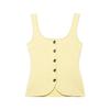 Summer 2025 Women's Knit Corset-Style Top with Metal Buttons