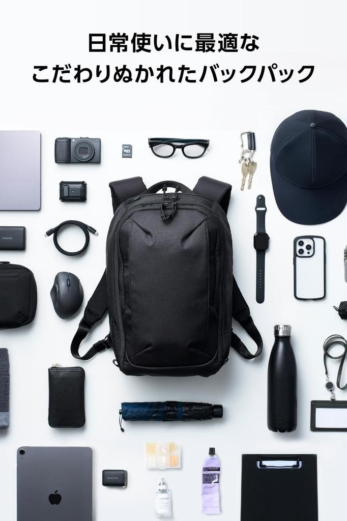 ELECOM MNL CITY PACK Lite CORDURA recor 14-Zoll Rucksack, 14L, Schwarz, BM-MNLBP04BK