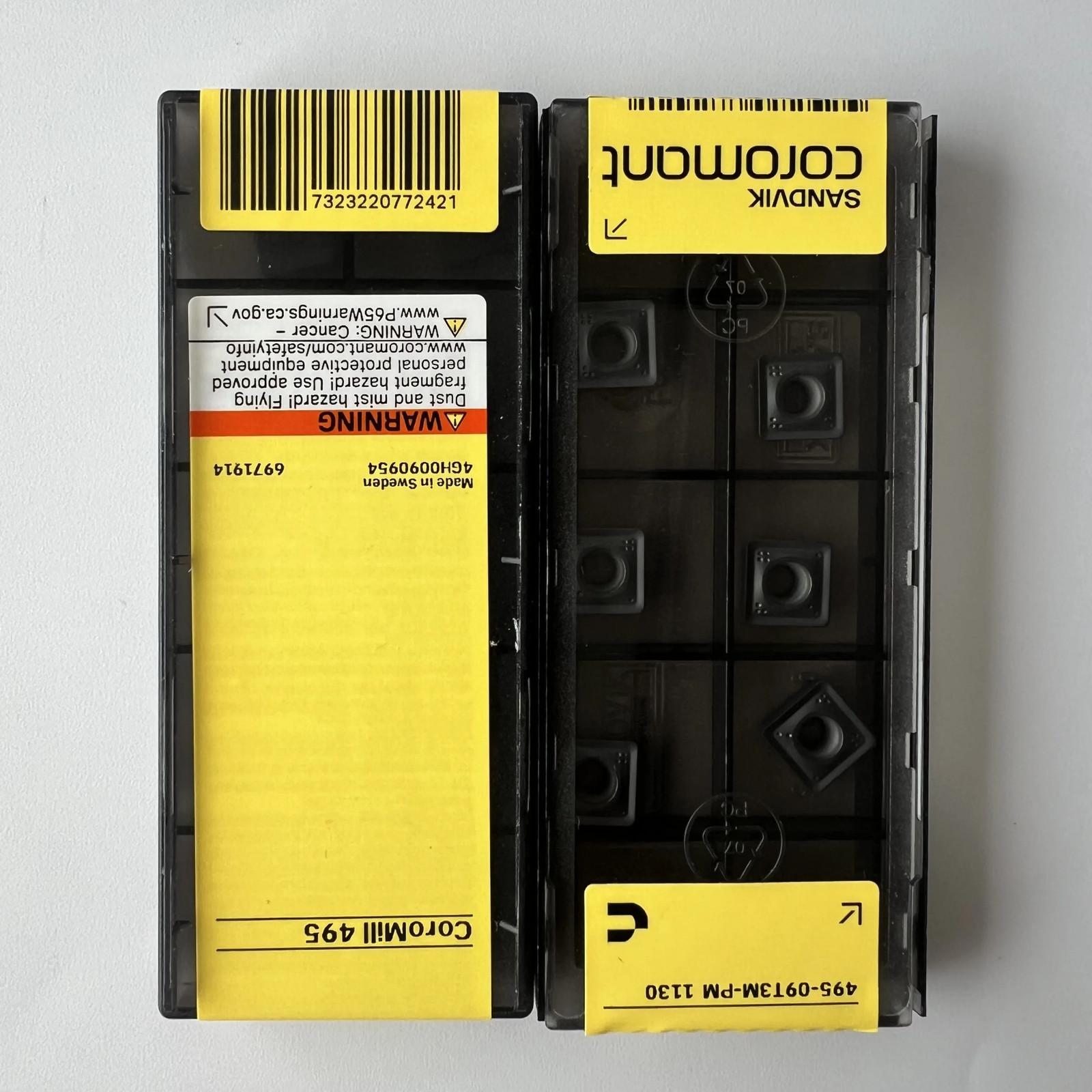 

SANDVIK / 495-09T3M-PM 1130 / Industrial indexable Carbide Inserts 10 Pcs