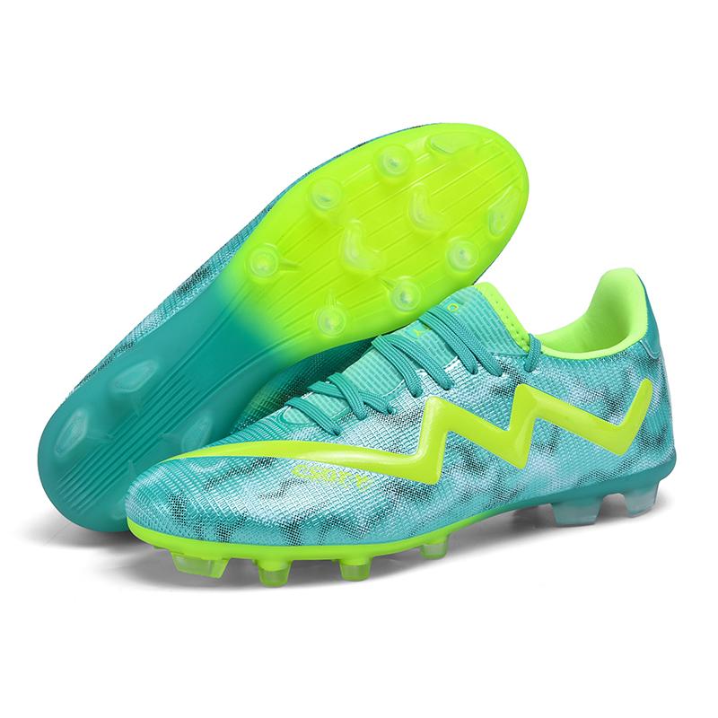 32-45 Football Shoes Men's High-top Football Boots Large Size Long Nails Leather Boys Soccer Shoes