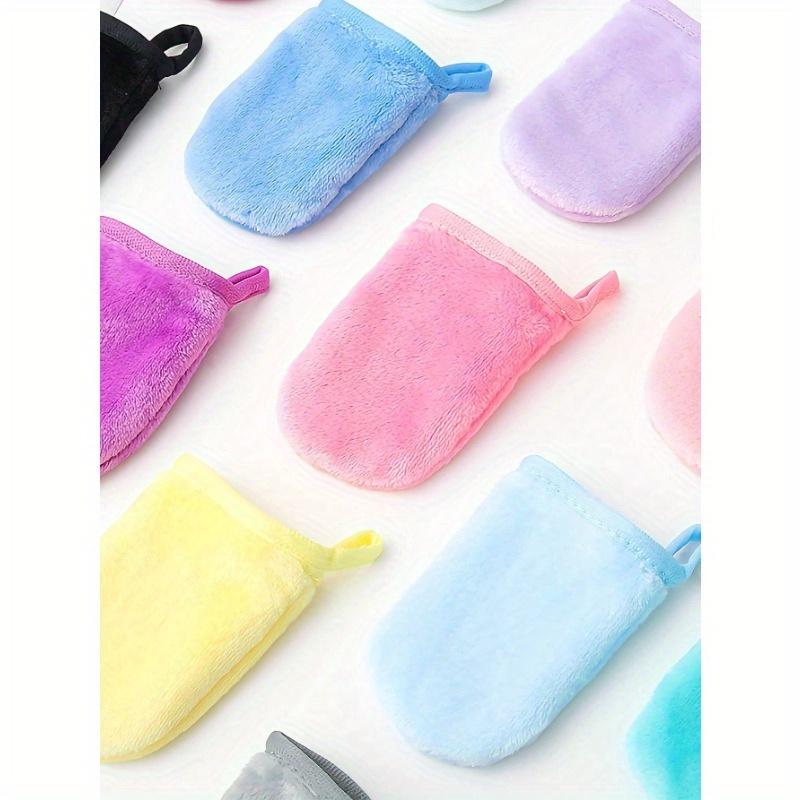 Ladies' Cleansing Makeup Removal Gloves, Water-Based Facial Cleansing Finger Sleeves, Washable Facial Makeup Removal Gloves, Ultra-Fine Microfiber