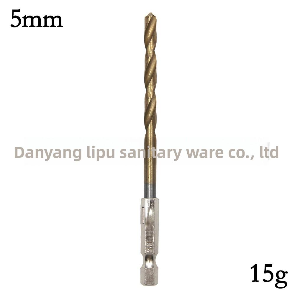 Set 13 Piese Burghie elicoidale cu coadă hexagonală placate cu titan 1,5 6,5 mm pentru mașină de găurit electrică, șurubelniță și șurubelniță pneumatică