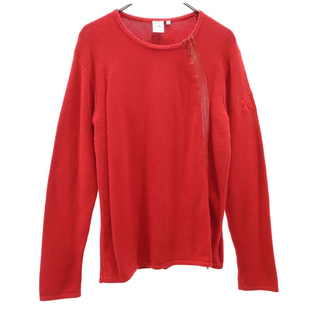 

ARMANI EXCHANGE 90s Old Long sleeve Cotton knit sweater M Red series Men s Used